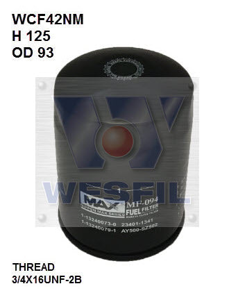 Wesfil Diesel Fuel Filter - WCF42NM (Z784)