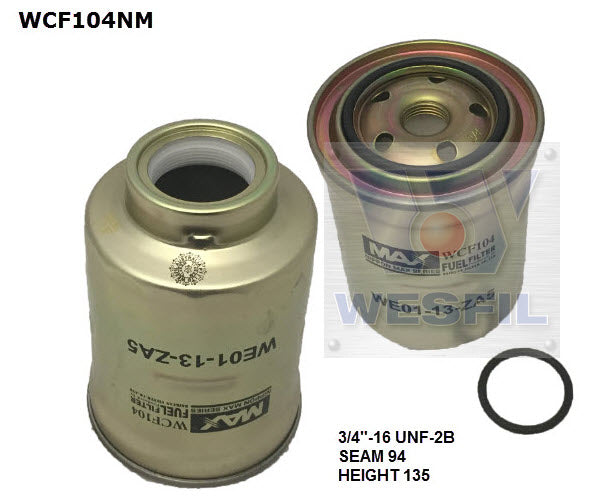 Wesfil Diesel Fuel Filter - WCF104NM (Z699)