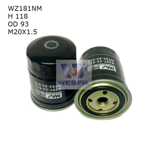 Wesfil Diesel Fuel Filter - WZ181NM (Z181)